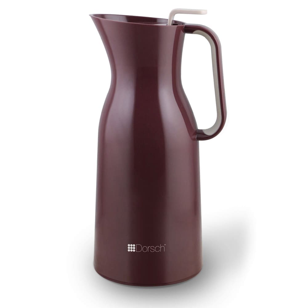 Side view of Dorsch vacuum jug 1.0L burgundy