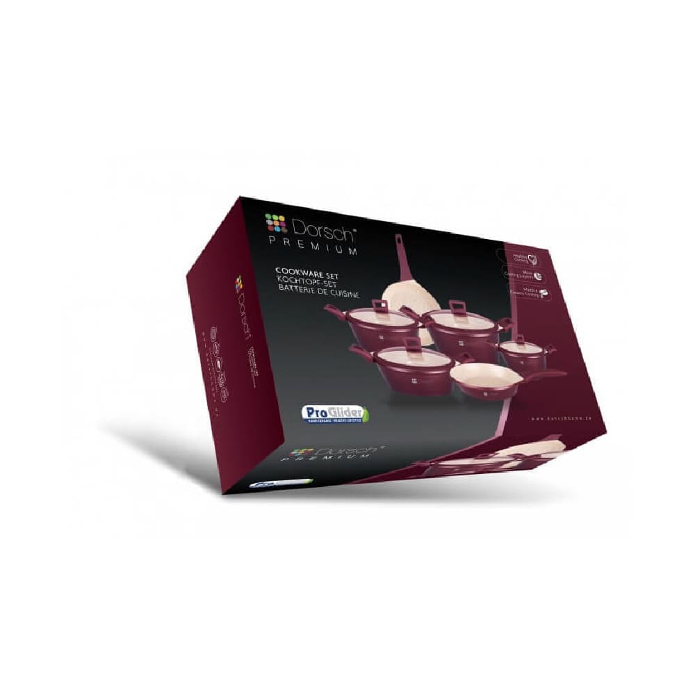 Dorsch 6-piece ceramic cookware set with casseroles and frying pans