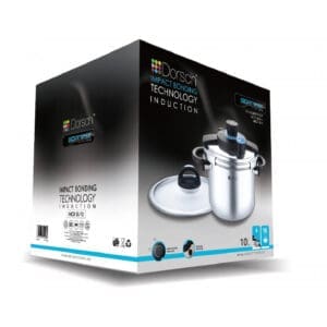 Dorsch Pressure Cooker 10L with Glass Lid – Stainless Steel Fast Cooking Pot