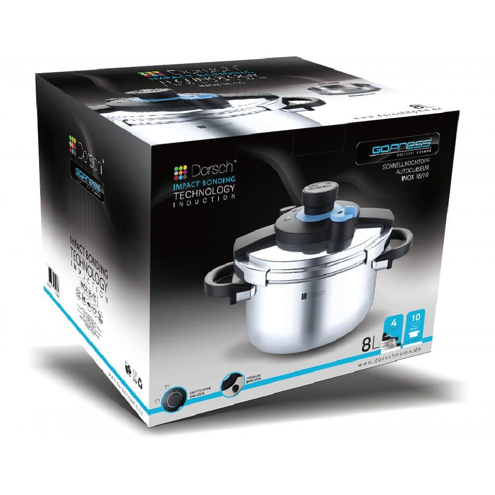 Dorsch Pressure Cooker 8L – Stainless Steel