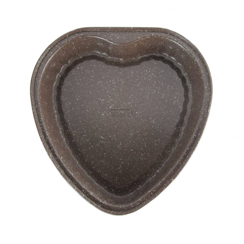 Top view of Dorsch heart cake pan 25cm non-stick interior