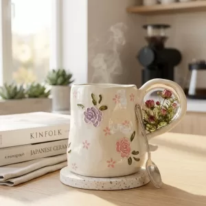 elegant ceramic coffee cup